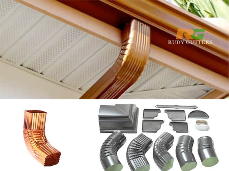 Aluminum and copper downspouts